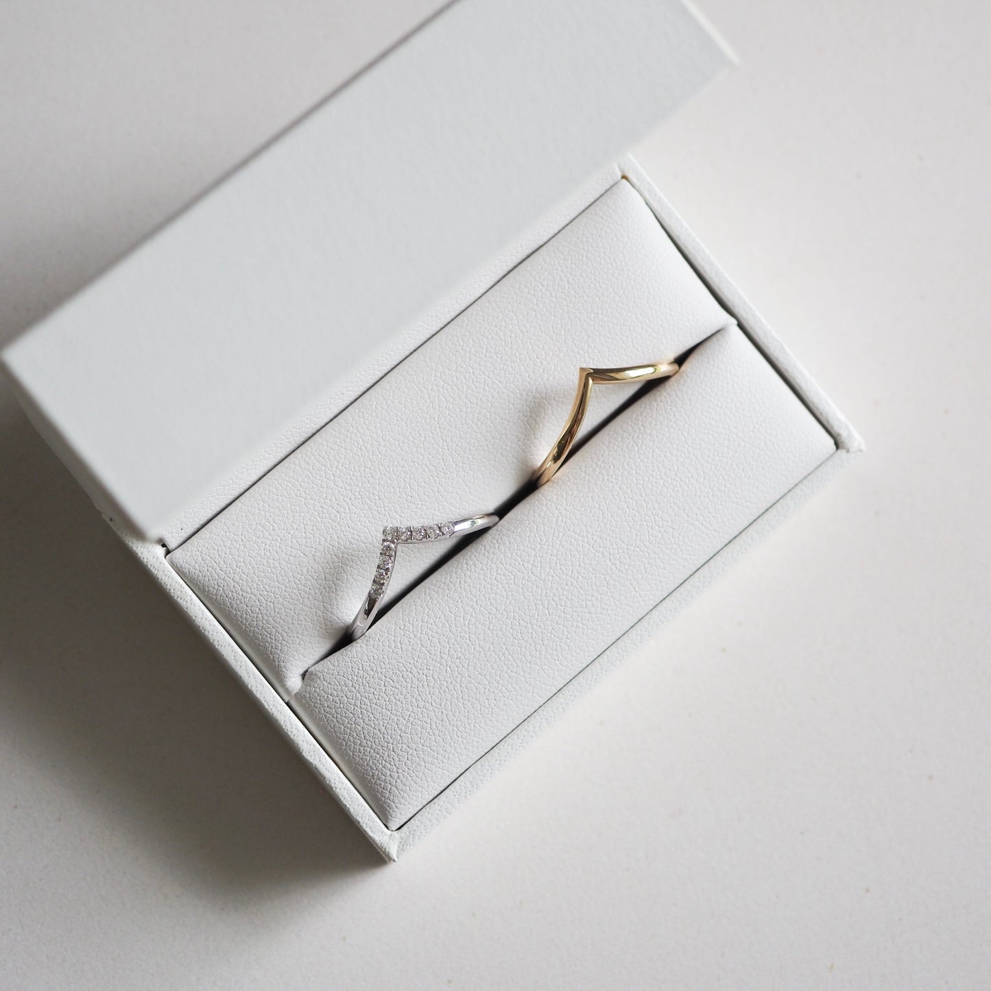 V-Shape Wishbone Wedding Band For Her