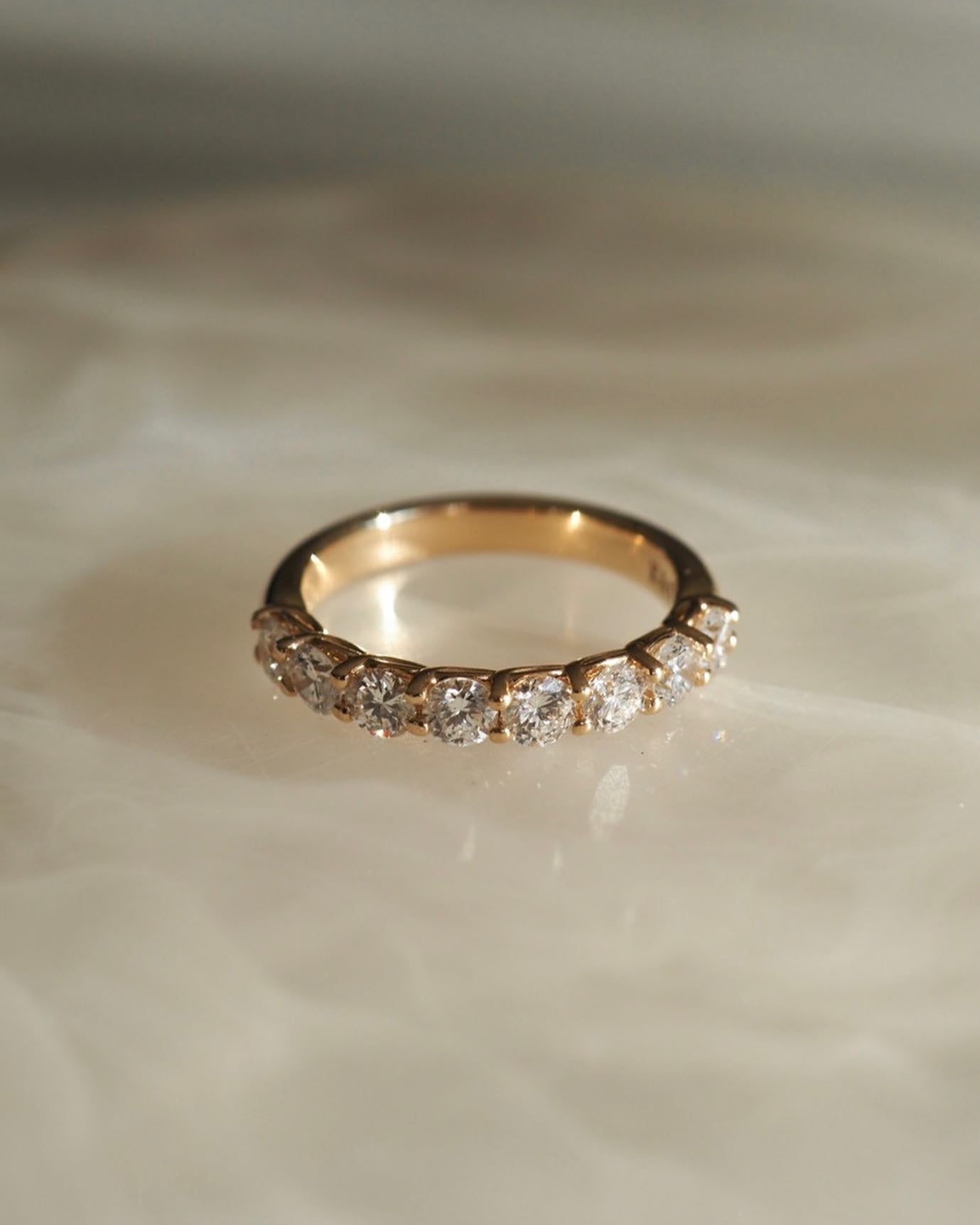 Half Eternity Wedding Band Featuring 0.40 TCW Round  Moissanite