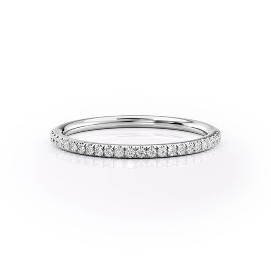 0.15 TCW Round Moissanite Full Eternity Wedding Band - farrellouise