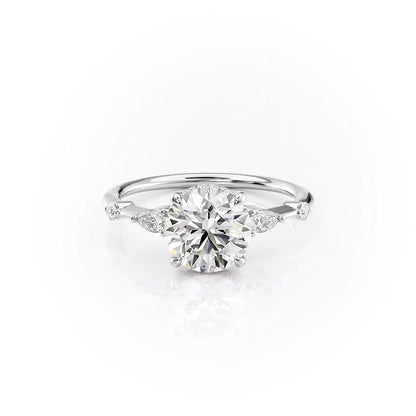 1.50 CT Round Moissanite Hidden Halo Engagement Ring - farrellouise