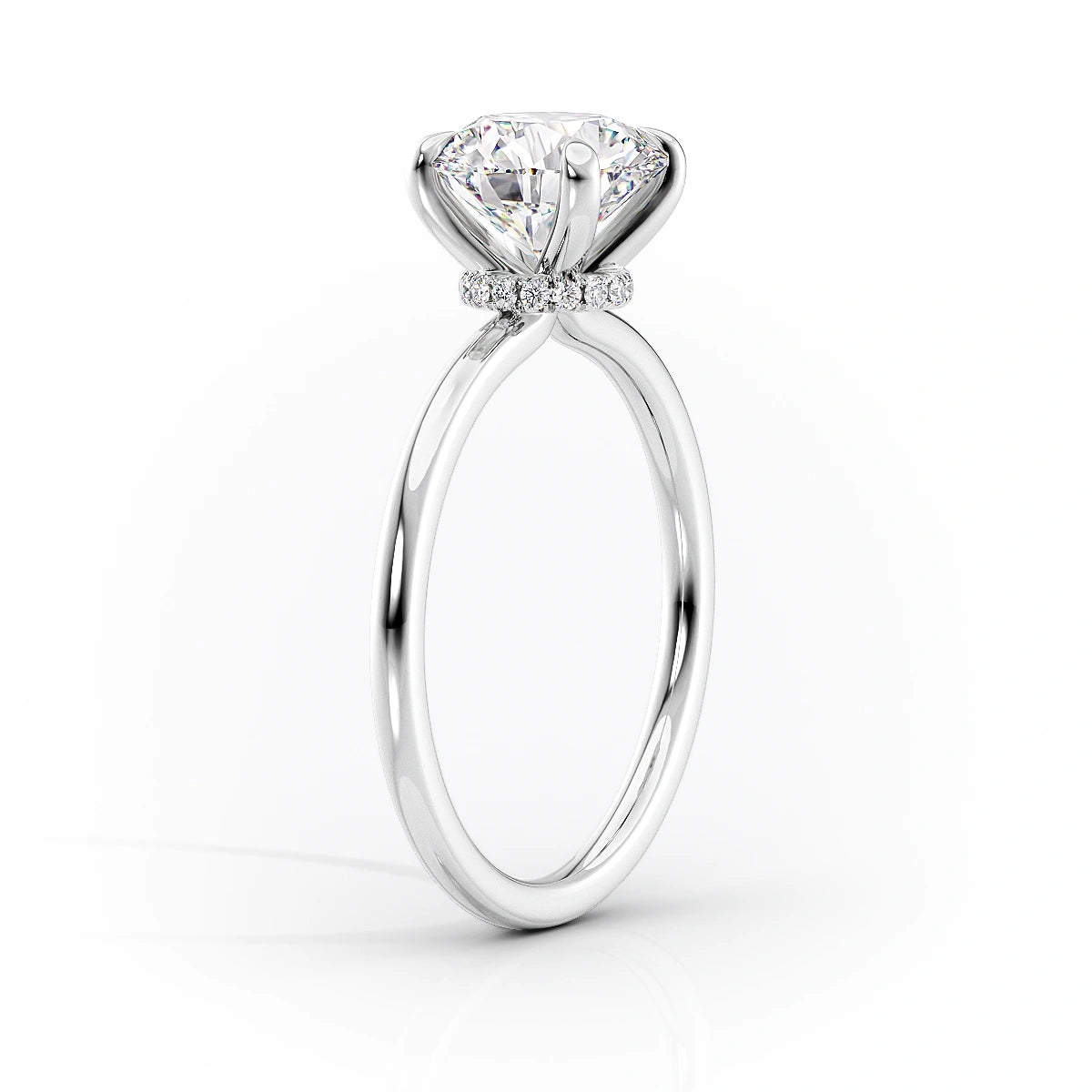 3.0 CT Pear Moissanite Hidden Halo Engagement Ring - farrellouise