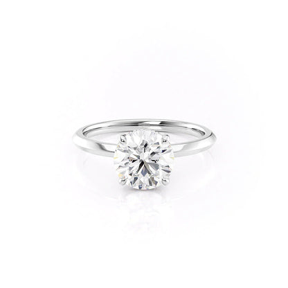 3.0 CT Round Moissanite Hidden Halo Engagement Ring - farrellouise