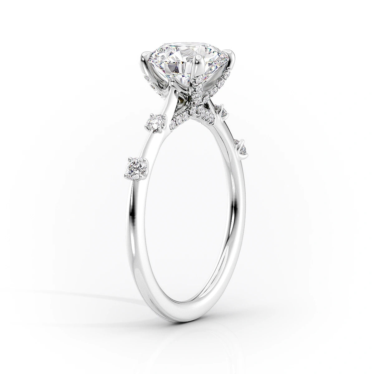 3.50 CT Radiant Moissanite Dainty Engagement Ring - farrellouise