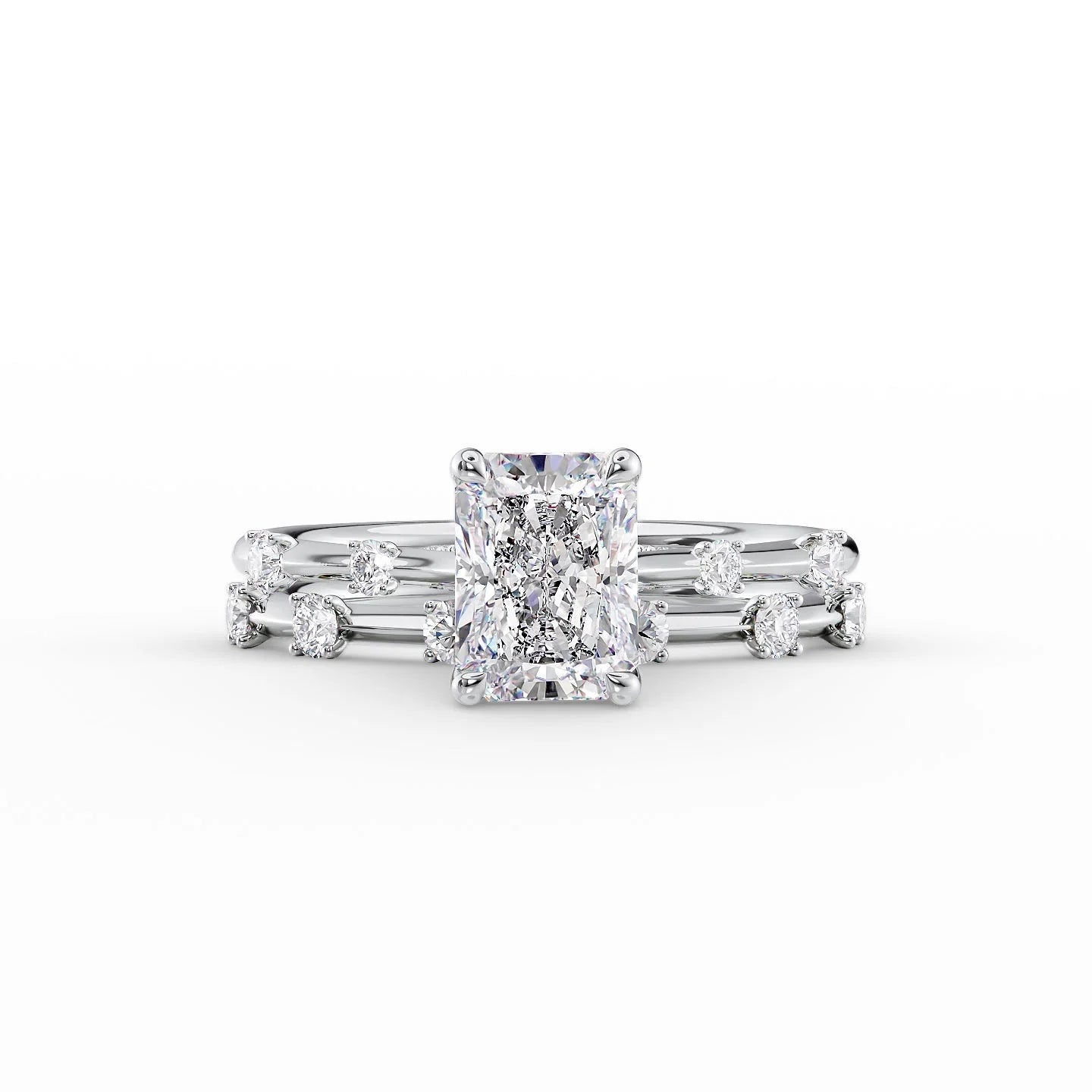 3.50 CT Radiant Moissanite Dainty Engagement Ring - farrellouise