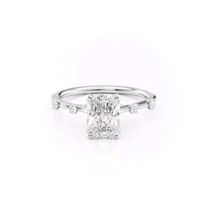 3.50 CT Radiant Moissanite Dainty Engagement Ring - farrellouise