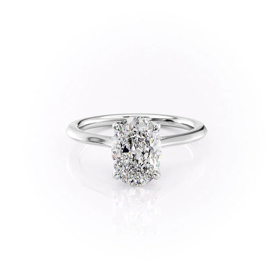 1.5 CT Oval Moissanite Solitaire Engagement Ring - farrellouise