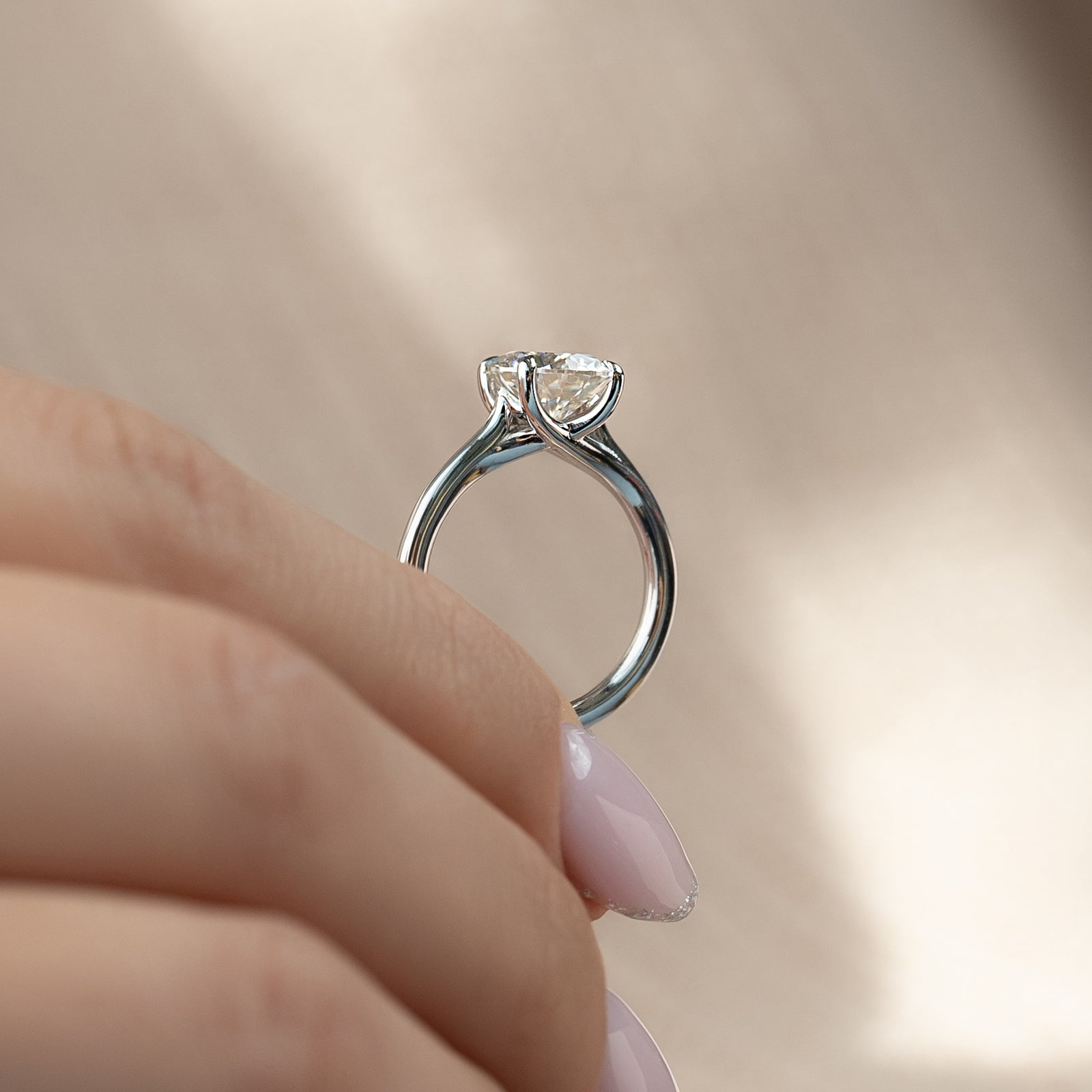 2.50 CT Round Moissanite Solitaire Engagement Ring - farrellouise