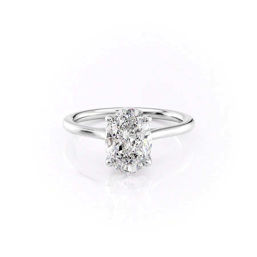 2.0 CT Oval Moissanite Solitaire Engagement Ring - farrellouise