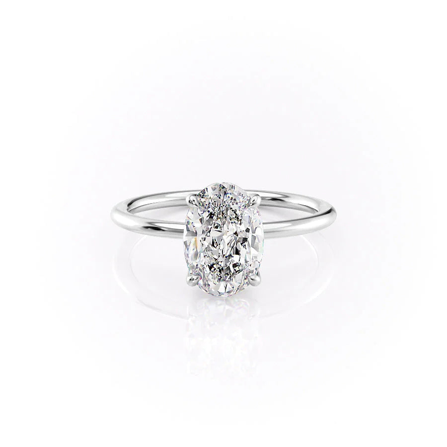 2.0 CT Oval Moissanite Solitaire Engagement Ring - farrellouise