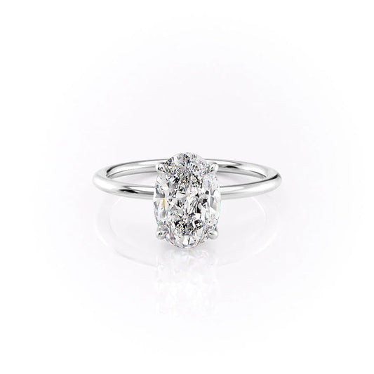 2.0 CT Oval Moissanite Solitaire Engagement Ring - farrellouise