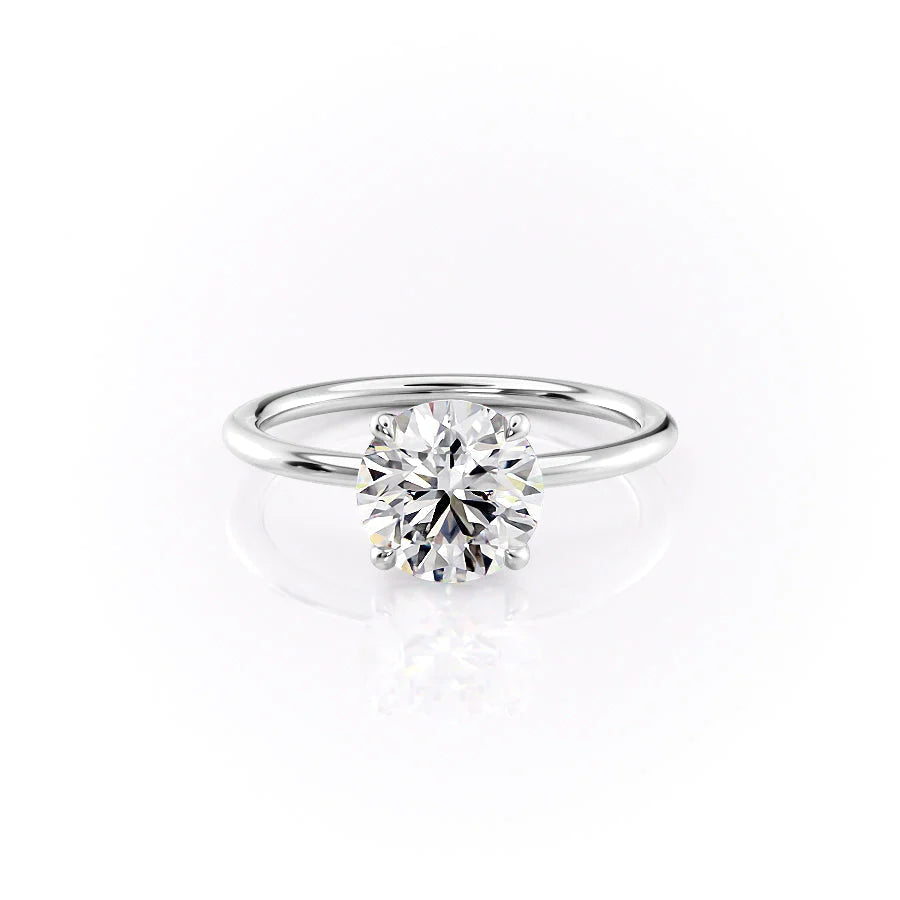 1.0 CT Round Moissanite Solitaire Engagement Ring - farrellouise