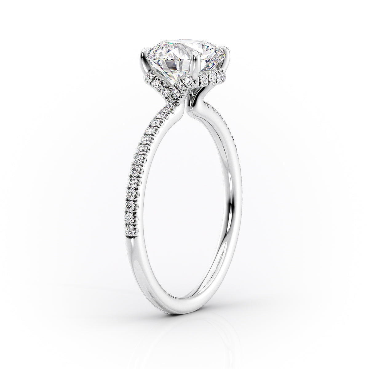 2.0 CT Oval Moissanite Pave Setting Engagement Ring - farrellouise