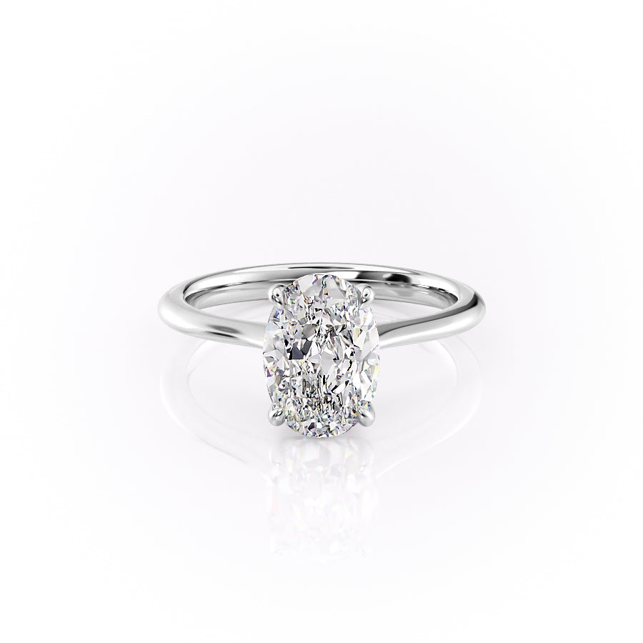 1.50 CT Oval Moissanite Solitaire Engagement Ring - farrellouise