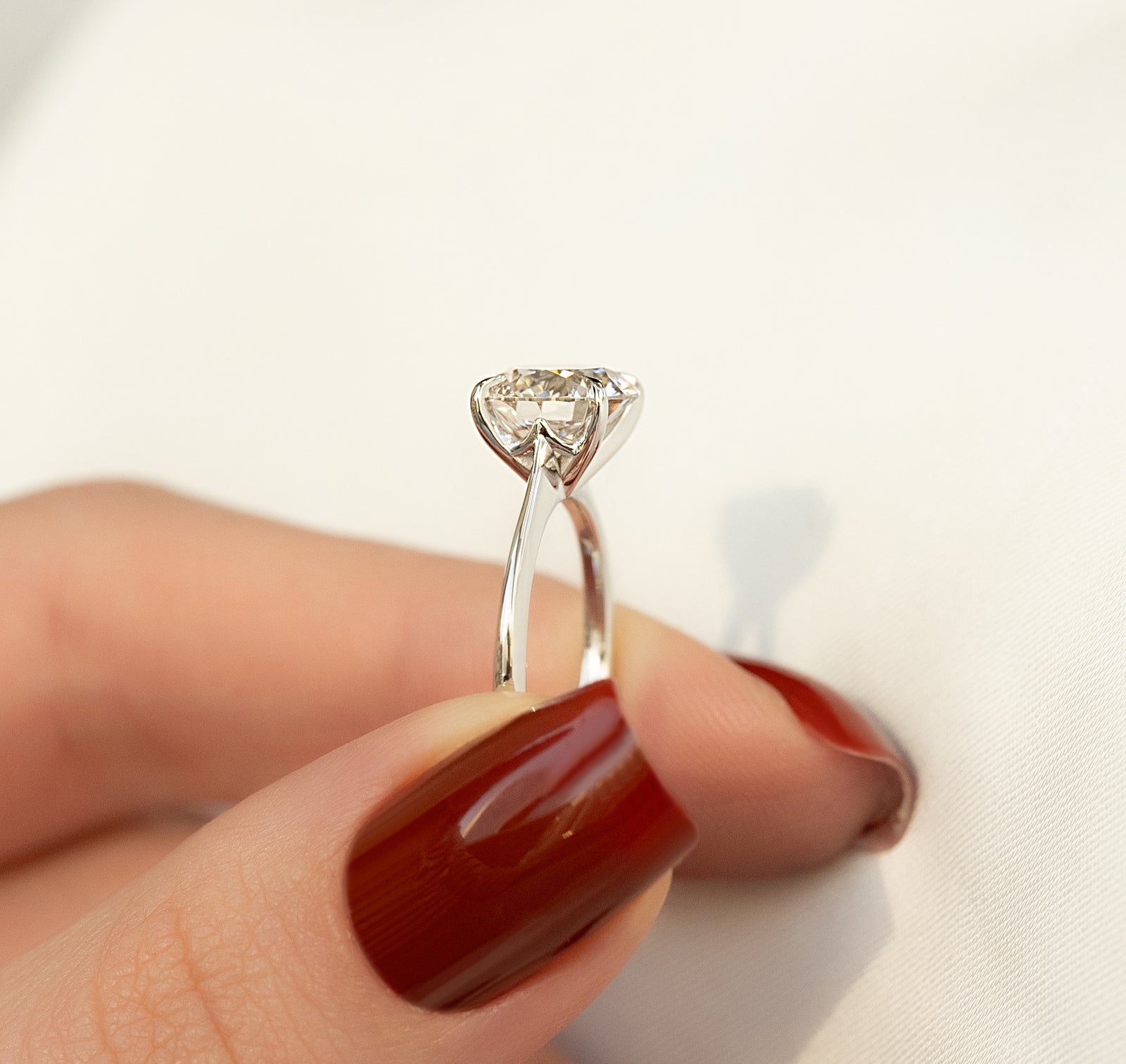 2.50 CT Round Moissanite Solitaire Engagement Ring - farrellouise