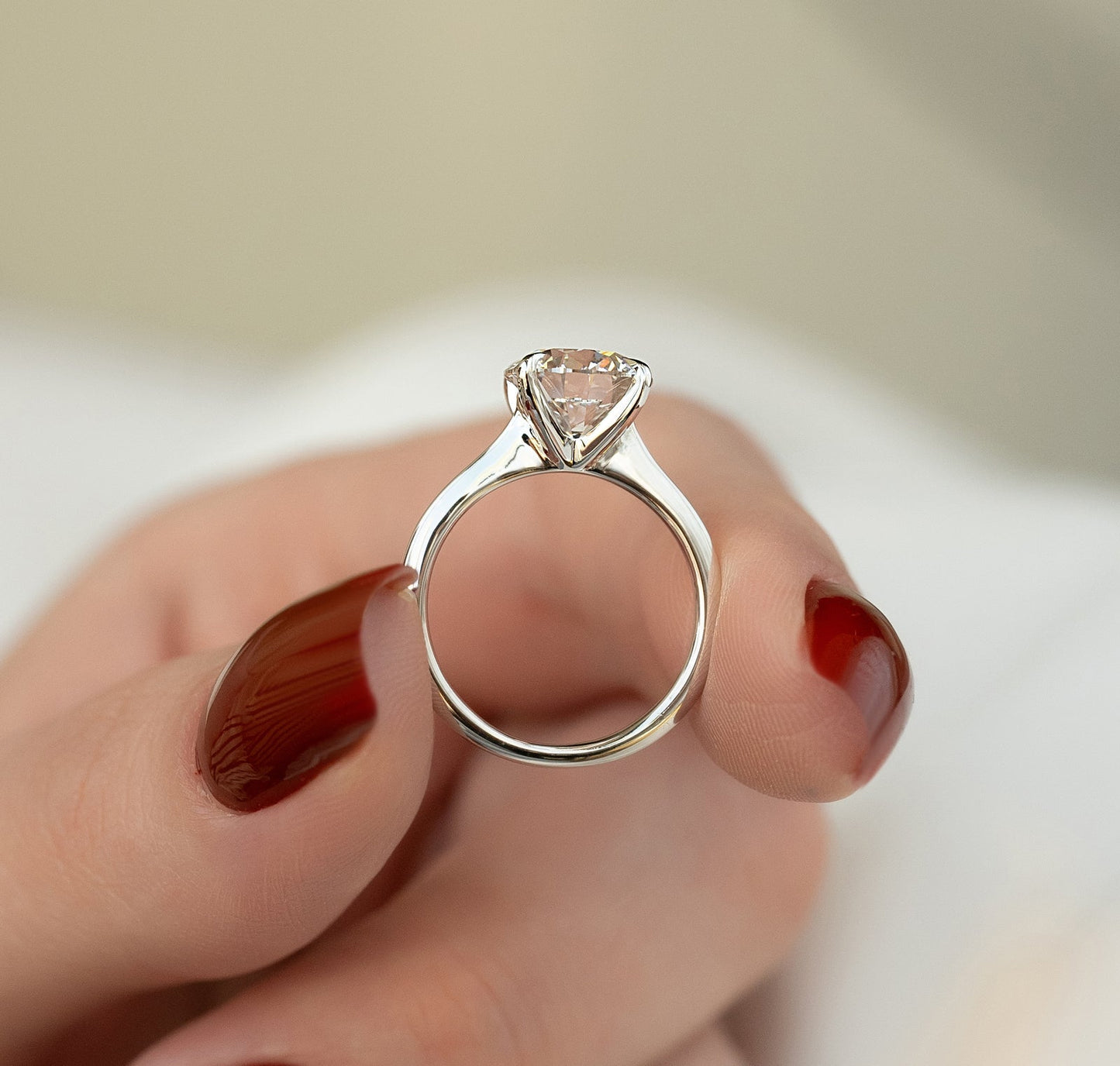 2.50 CT Round Moissanite Solitaire Engagement Ring - farrellouise