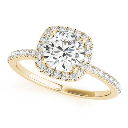 2 CT Round Shaped Moissanite Engagement Ring In Pave Design