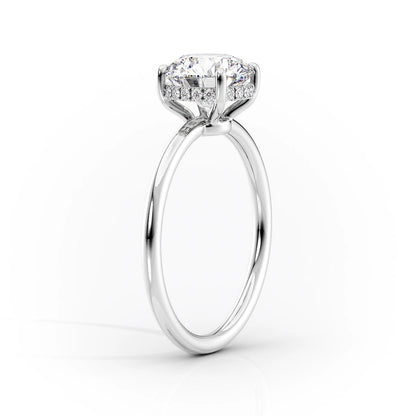 2.0 CT Radiant Moissanite Hidden Halo Engagement Ring - farrellouise