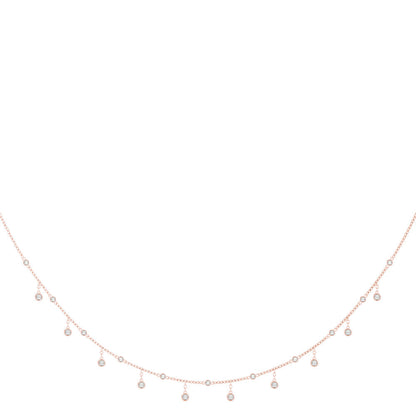 0.33 TCW  Round Shape Moissanite Diamond Drop Necklace