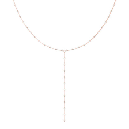 0.20 Carats Round Shape Moissanite Diamond Drop Necklace