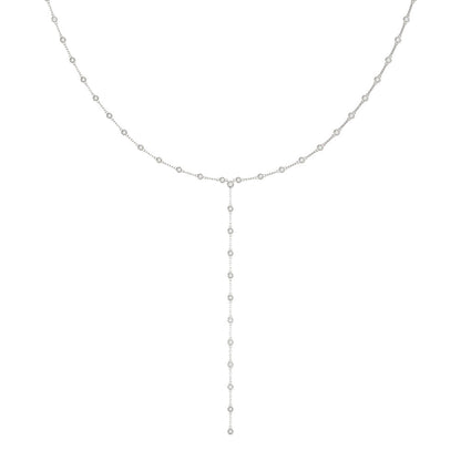 0.20 Carats Round Shape Moissanite Diamond Drop Necklace