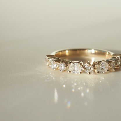 Eternity Wedding Band Featuring 0.85 TCW Oval & Round Moissanite