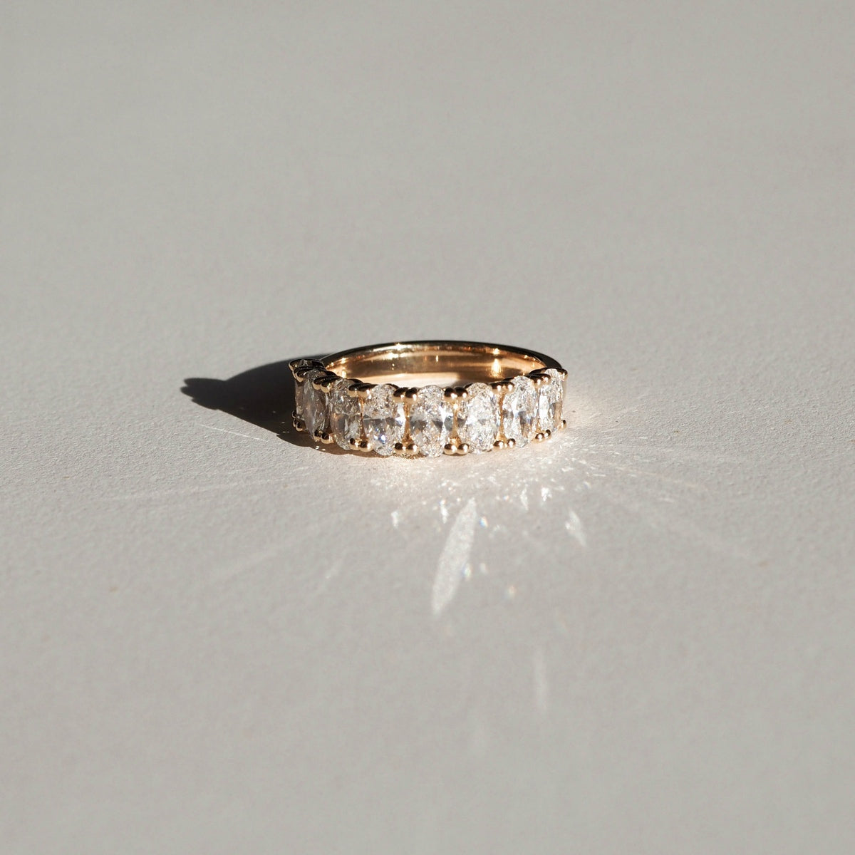 Eternity Wedding Band Featuring 1.60 TCW Oval Moissanite