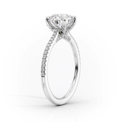 1.50 CT Radiant Moissanite Pave Setting Engagement Ring - farrellouise