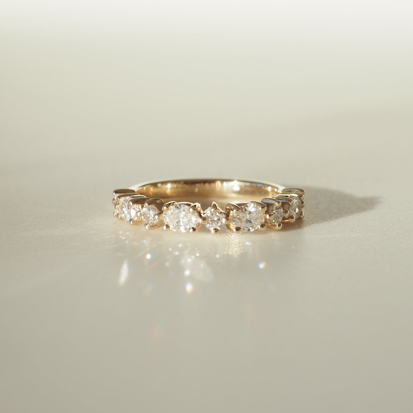 Eternity Wedding Band Featuring 0.85 TCW Oval & Round Moissanite