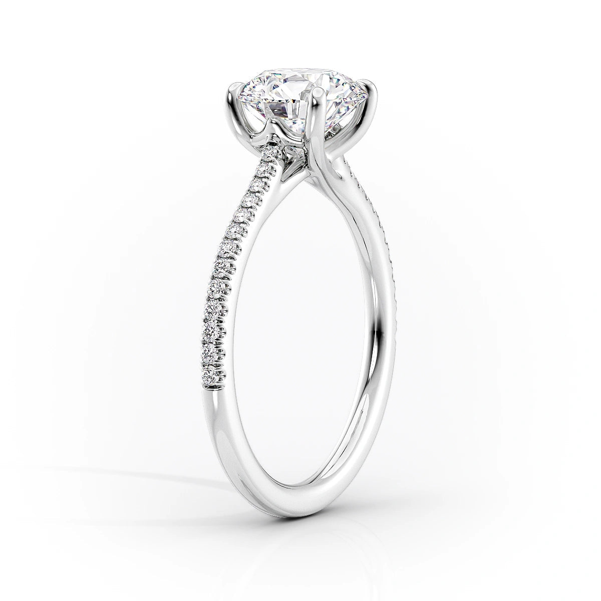 1.0 CT Radiant Moissanite Pave Setting Engagement Ring - farrellouise