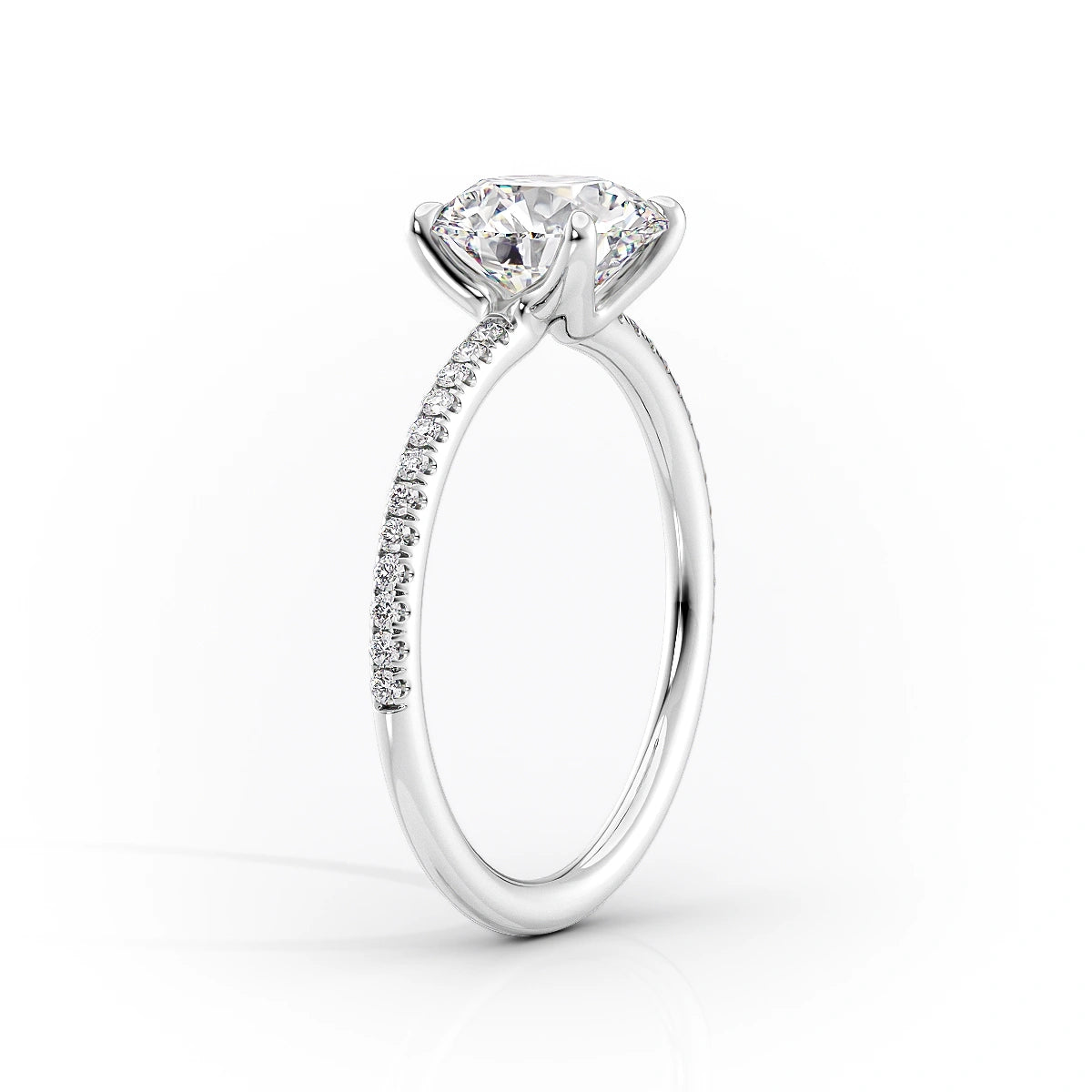 4.0 CT Radiant Moissanite Pave Setting Engagement Ring - farrellouise