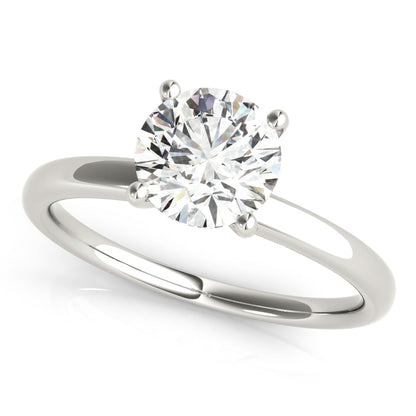 1.20 CT Round Shaped Moissanite Engagement Ring In Multi Stone Design