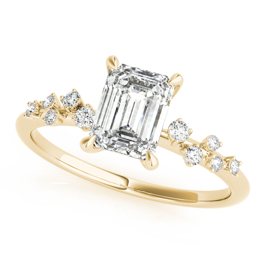 1.5 CT Pear Shaped Moissanite Engagement Ring In Pave Design