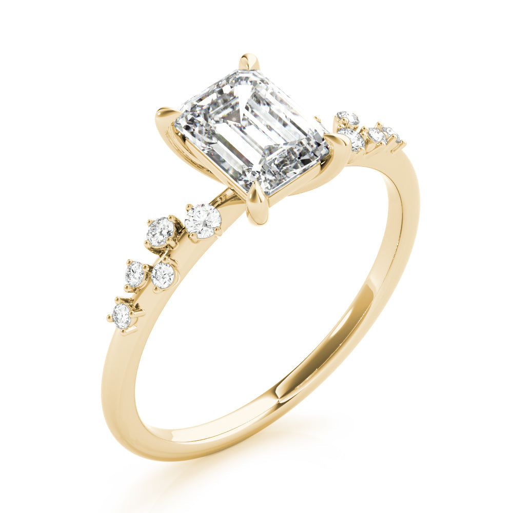 1.5 CT Pear Shaped Moissanite Engagement Ring In Pave Design