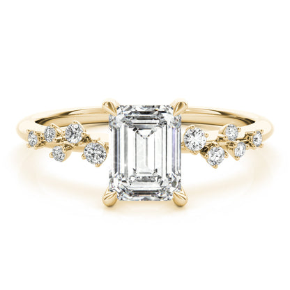 1.5 CT Pear Shaped Moissanite Engagement Ring In Pave Design