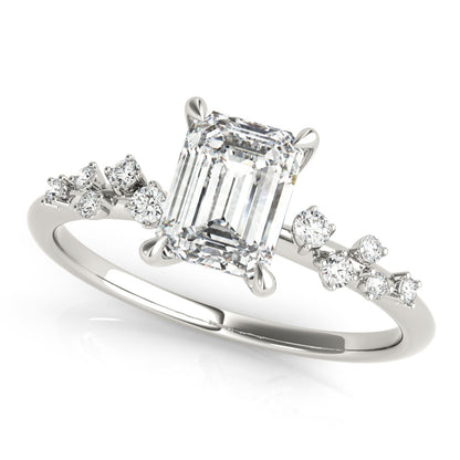 1.5 CT Pear Shaped Moissanite Engagement Ring In Pave Design