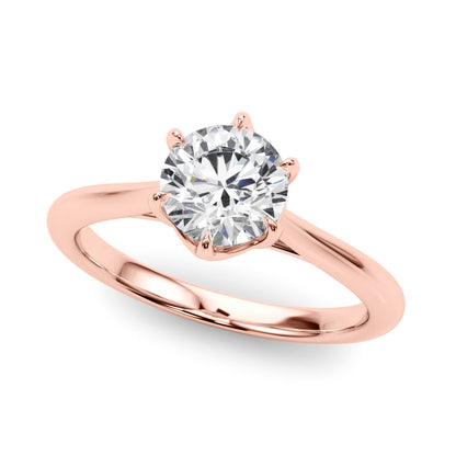 1.0 CT Round Shaped Moissanite Engagement Ring In Solitaire