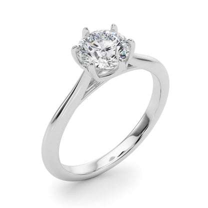 1.0 CT Round Shaped Moissanite Engagement Ring In Solitaire