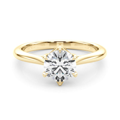 1.0 CT Round Shaped Moissanite Engagement Ring In Solitaire