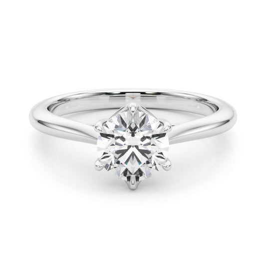 1.0 CT Round Shaped Moissanite Engagement Ring In Solitaire