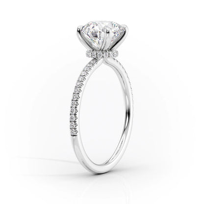 2.50 CT Radiant Moissanite Hidden Halo Pave Setting Engagement Ring - farrellouise