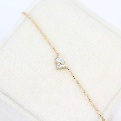 0.14 CT Round Shape Moissanite Necklace with Minimalist