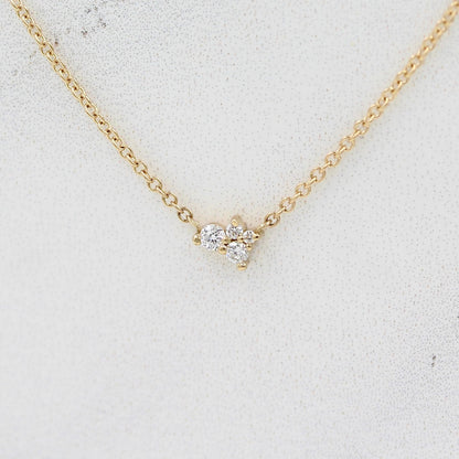 0.14 CT Round Shape Moissanite Necklace with Minimalist