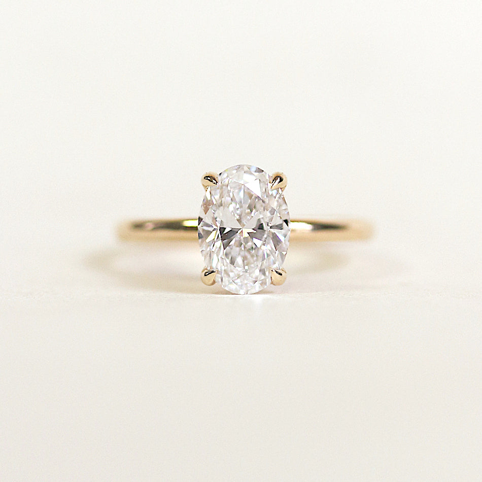 1.50 CT Oval Moissanite Solitaire Engagement Ring - farrellouise