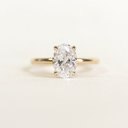 1.50 CT Oval Moissanite Solitaire Engagement Ring - farrellouise