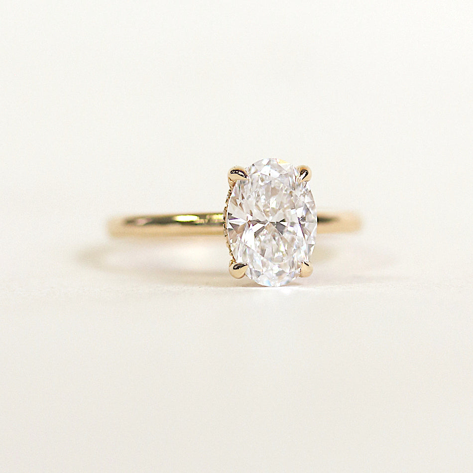 1.50 CT Oval Moissanite Solitaire Engagement Ring - farrellouise