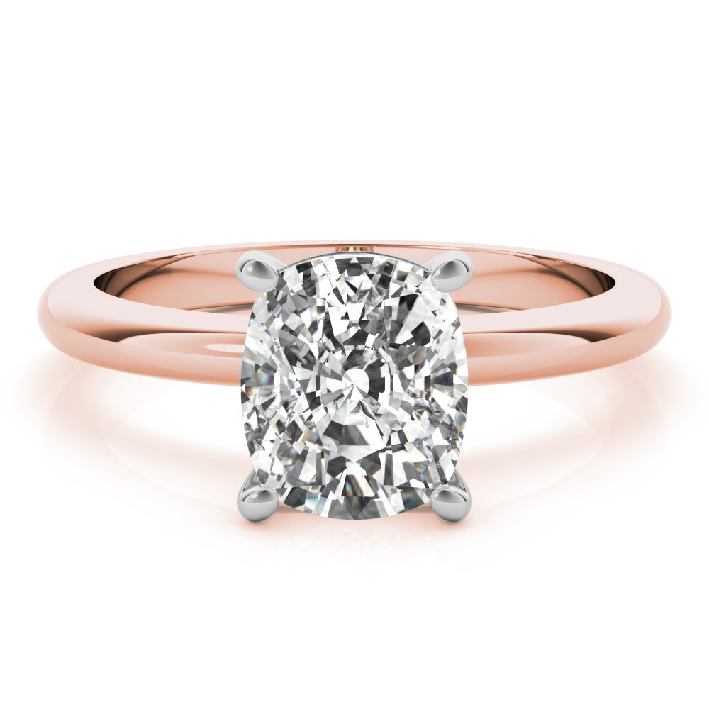 2.50 CT Elongated Cushion Shaped Moissanite Ring In Solitaire Design