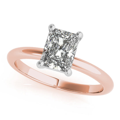 2 CT Radiant Shaped Moissanite Engagement Ring In Solitaire Design