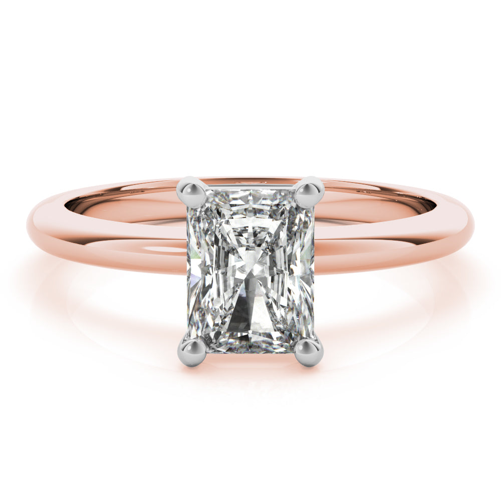 2 CT Radiant Shaped Moissanite Engagement Ring In Solitaire Design