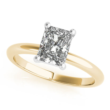 2 CT Radiant Shaped Moissanite Engagement Ring In Solitaire Design