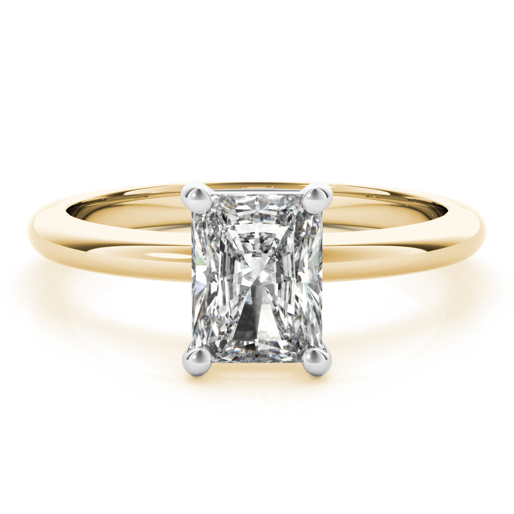 2 CT Radiant Shaped Moissanite Engagement Ring In Solitaire Design